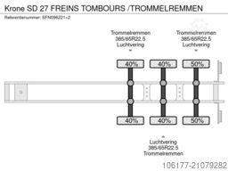 Krone SD 27 FREINS TOMBOURS /TROMMELREMMEN