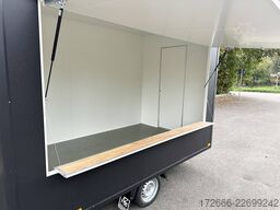 Andere VK 15352023 | SCHWARZ | GASTÜR 350X200X230CM 1500KG VERKAUFSANHÄNGER | 2X VERKAUFSKLAPPE