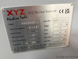 XYZ Machine Tools RMX 3500 Bed Milling Machine