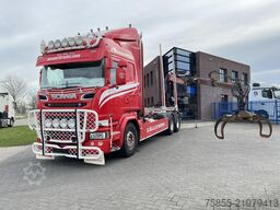 Scania R730 Woodtransport / 6x4 / Hiab Crane / Retarde...