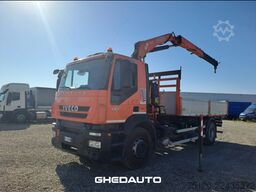 IVECO AD190D42 - CASSONE RIB. TRILATERALE CON GRU DIETRO CABINA
