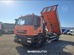IVECO AD190D42 - CASSONE RIB. TRILATERALE CON GRU DIETRO CABINA