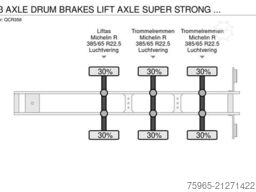  Flandria 3 AXLE DRUM BRAKES LIFT AXLE SUPER STRO