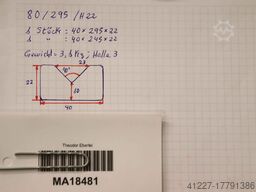 Stahl** 295/245x80x22 mm 90°