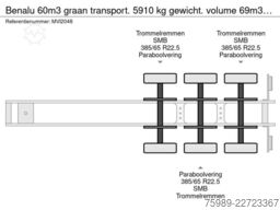Benalu 60m3 graan transport. 5910 kg gewicht. volume 6...