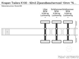 Knapen Trailers K100 - 92m3 Zijwandbeschermzeil 10mm *Nieuw / Neu*