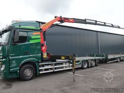Mercedes-Benz Actros 2542 6x2 machine/car transport combi wit...