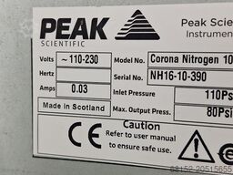 Peak Scientific Corona Nitrogen Generator paired with Air Compr...