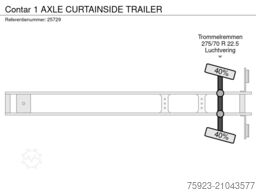 Contar 1 AXLE CURTAINSIDE TRAILER