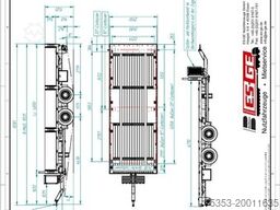ES-GE Tandem-Anhänger Bordwände, CV, Rungen