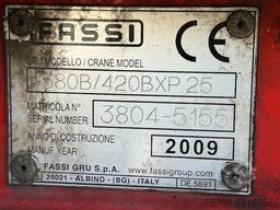 MERCEDES-BENZ Actros 2541 Plattform + FASSI Kran 6X2