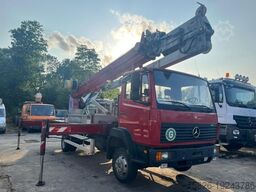 MERCEDES-BENZ 814 Dachdeckerkran Böcker AK 32/1200*Arbeitskorb