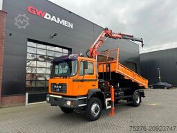MAN 18.284 4x4 3 zijdige kipper/ Kraan