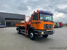 MAN 18.284 4x4 3 zijdige kipper/ Kraan