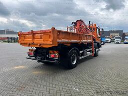 MAN 18.284 4x4 3 zijdige kipper/ Kraan