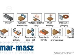 Holzing G-MAX 480 zarabianie naroży wstępny frez