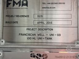 Reiger Fluid Processing Group 12,400 Litre Fermentation Tanks