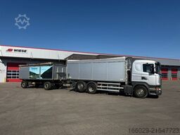 SCANIA G 450 Dreiseitenkipper + Anhänger mit Schleuse