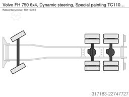 Volvo FH 750 6x4, Dynamic steering, Special painting