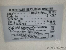 Mitutoyo Crysta Apex S-9106 CMM
