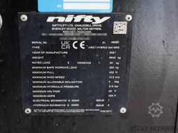 Niftylift HR21 HYBRIDE 4x4 MK2 Hybride, 4x4 Drive, 21m Worki