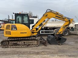 Komatsu PC80MR-5E0 with 3 excavator buckets