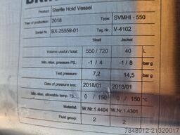 Brinox SVMHI-550 Sterile Hold Vessel 550L