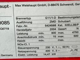 WEISHAUPT G11 - 5450kw // G11 - 4750kw Mit Schaltschrank,Steuergerät