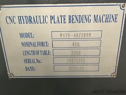 Mantech CNC 40Ton x 2000mm