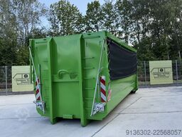Container Vertrieb Chemnitz Abrollcontainer Spantenfrei mit Klappnetz