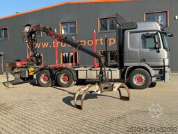 MERCEDES-BENZ Actros 2660 6x4 Holztransport mit Kran Penz 10Z8