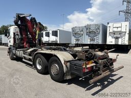 SCANIA G480 6X2 ABROLLER MIT KRAN  ,RETARDER, EURO 5, SCHROTTGREIFER