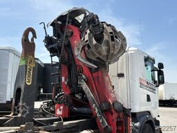 SCANIA G480 6X2 ABROLLER MIT KRAN  ,RETARDER, EURO 5, SCHROTTGREIFER