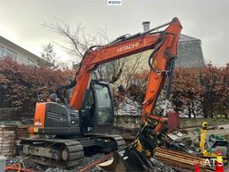 Hitachi zx85us-6 excavator w/ rototilt with grapple and sa