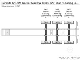 Schmitz SKO 24 Carrier Maxima 1300 / SAF Disc / Loading...