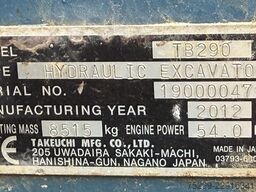 Takeuchi TB290 Powertilt