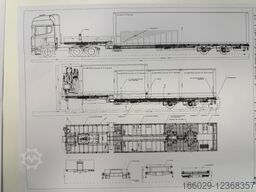 Wiese Stufensattel Tieflader mit Kran Fassi F545