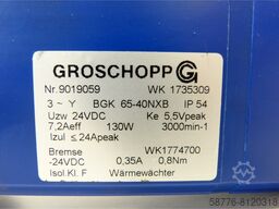 Groschopp WK 1735309 Getriebemotor mit Bremse S.-Nr. 9019059 i = 5