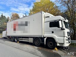 MAN TGS 35.480 8x2 Box truck w/ Full side opening.