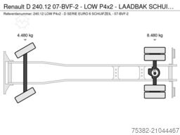 Renault D 240.12 07-BVF-2 - LOW P4x2 - LAADBAK SCHUIFZE...