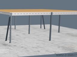 10x10m Lagerbühne , Belastung : 500kg/qm Unterkante: 3m ,ca. 100qm , Systembühne
