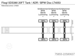 Fliegl SDS380 20FT Tank / ADR / BPW Disc
