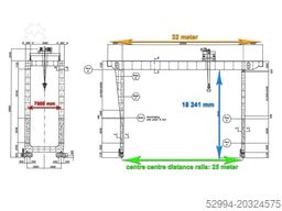 SWF Gantry Crane 70 ton + 5 ton x 25 meter