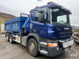 Scania P380 6x2 crane truck w/tipper, w/14t/ and w/Hiab c