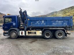 Scania P380 6x2 crane truck w/tipper, w/14t/ and w/Hiab c