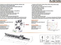 PLASTMAK PVC ALÜMİNUM İŞLEME MAKİNELERİ SÇ 4550 PROFILE PROCESSING AND CUTTING