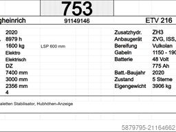 Jungheinrich ETV 216 L GNEDZ | ZVG | ISS | SG | PS