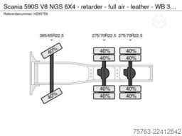 Scania 590S V8 NGS 6X4 - retarder - full air - leather...