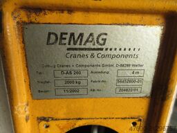 Vetter Kran Drehkran Hallenkran 2000KG D-AS260 NL 2000Kg 2t L 4,3m + Kettenzug