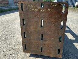 Paire d'équerres en fonte 3000 x 1000 x 1245 mm